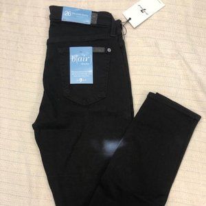 7 For All Mankind b(air) Ankle Skinny Jean Blk